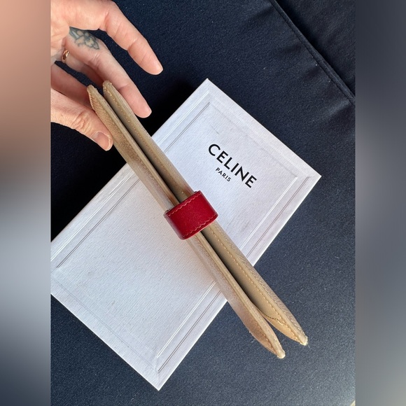 Celine Rare Cream and Red Wallet Like New Perfect Condition - Picture 6 of 11